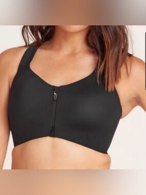 Knix Catalyst High Impact Front Closure Zip Sports Bra Black 7 36F 38F 36DD 38DD